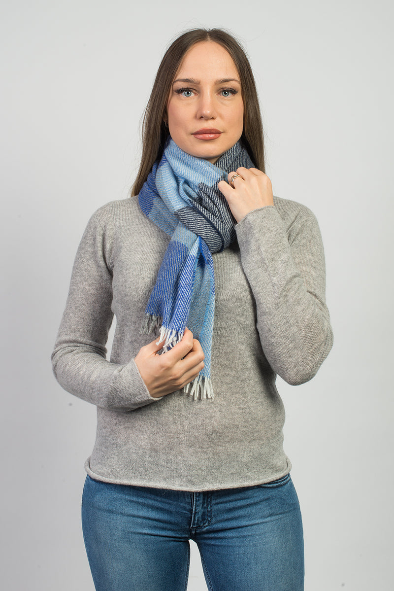 Checkered Cashmere Blend Scarf