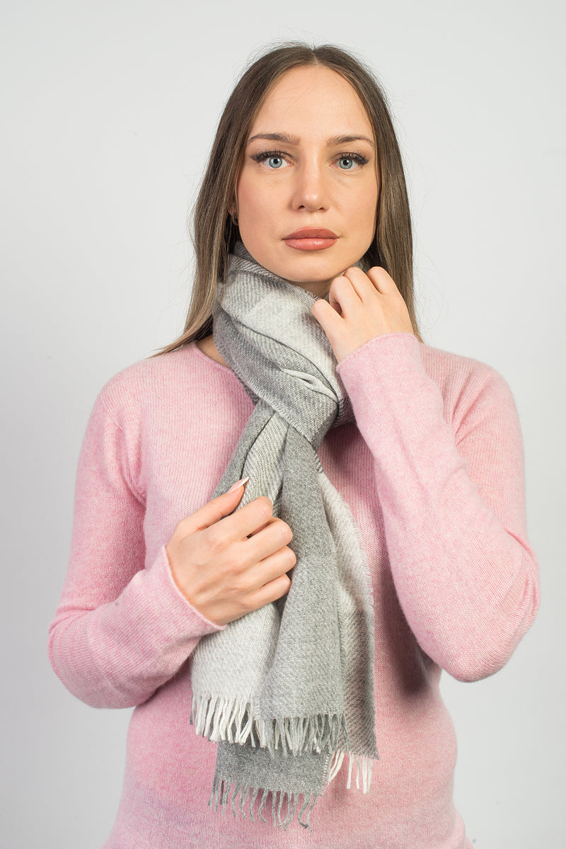 Checkered Cashmere Blend Scarf