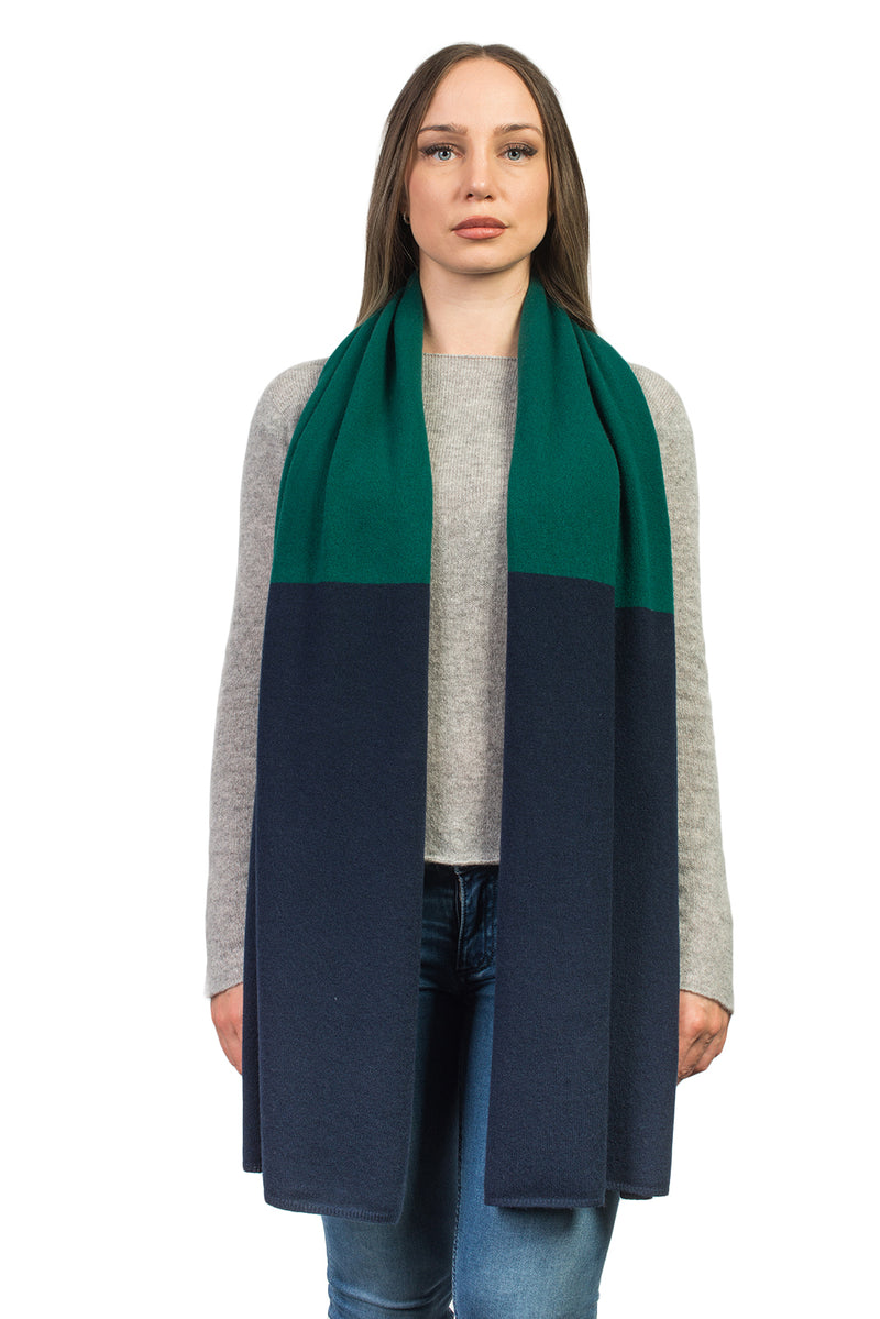 Bicolor Stole 100% Cashmere