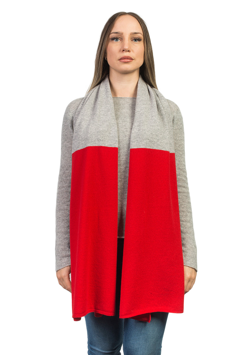 Bicolor Stole 100% Cashmere