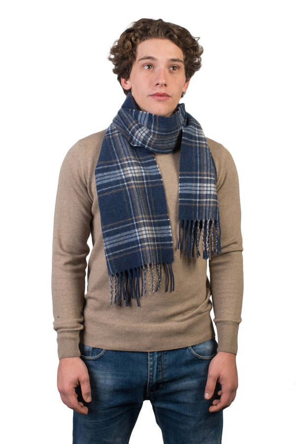 Tartan Wool and Cashmere Scarf