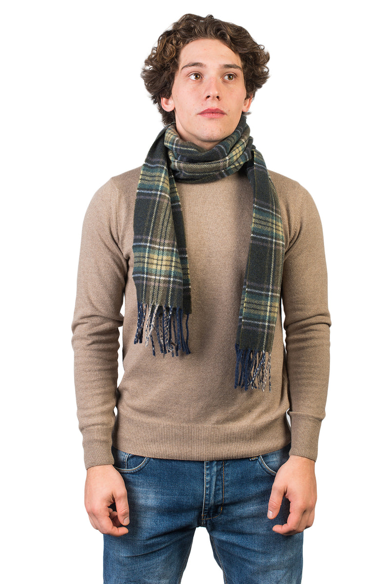 Tartan Wool and Cashmere Scarf