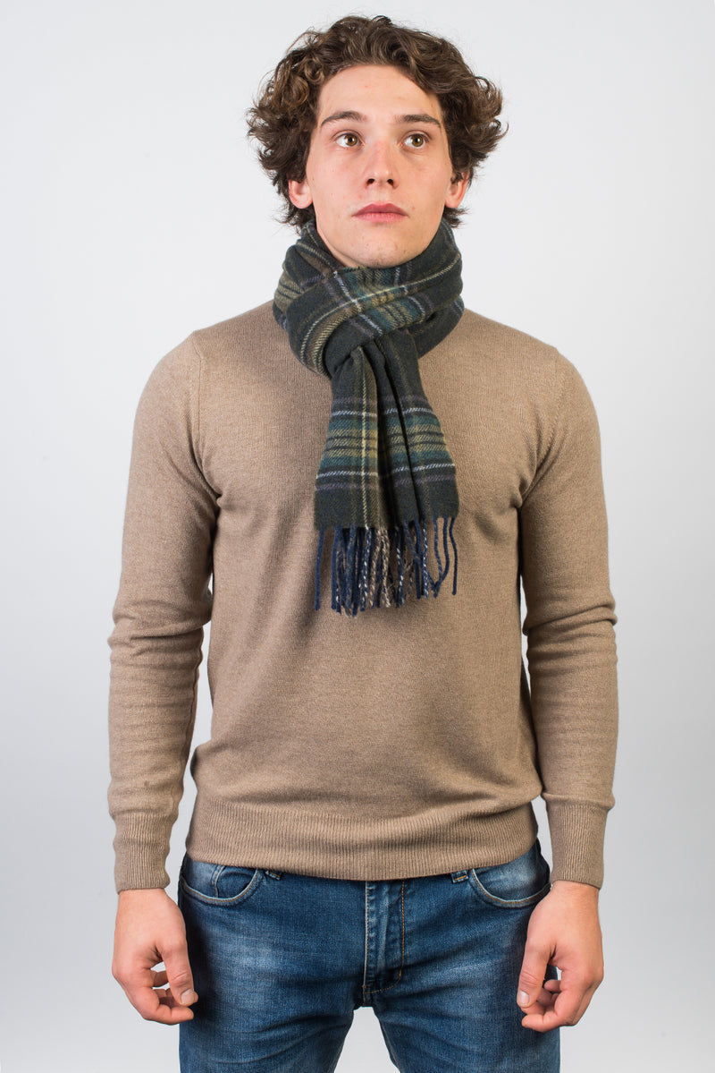 Tartan Wool and Cashmere Scarf