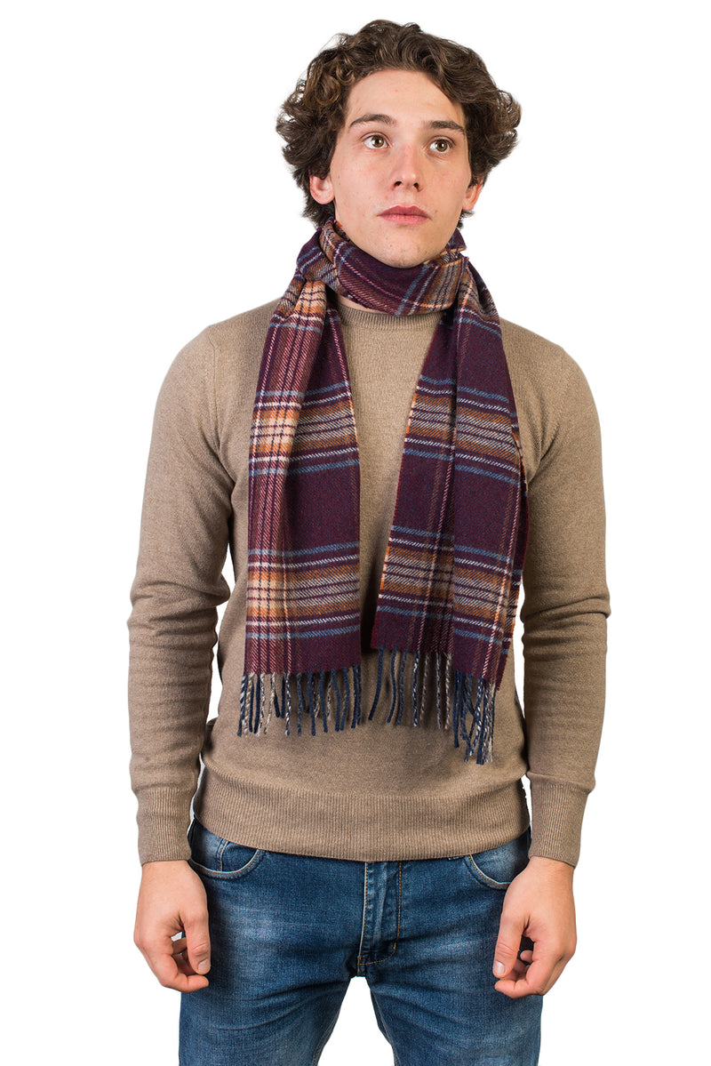 Tartan Wool and Cashmere Scarf