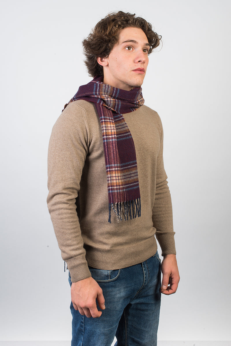 Tartan Wool and Cashmere Scarf