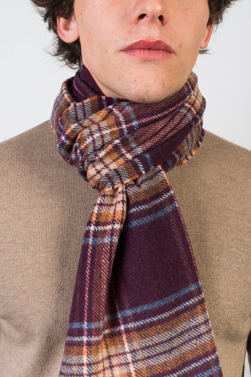 Tartan Wool and Cashmere Scarf