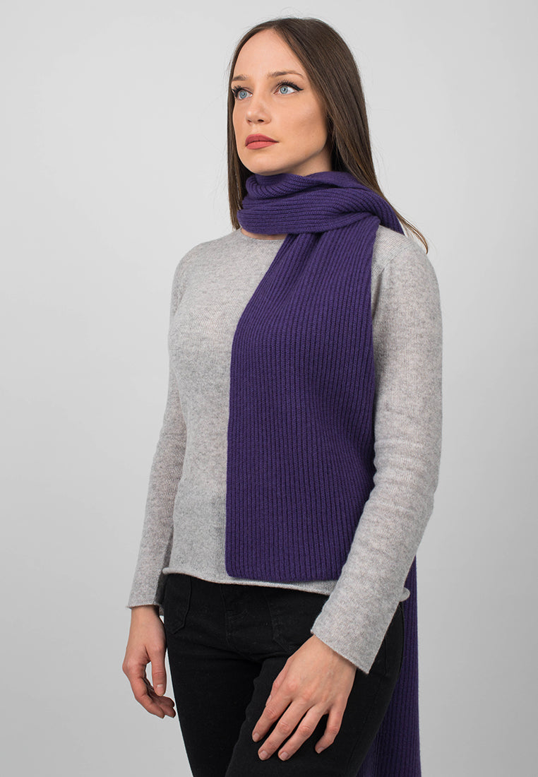 Fisherman's rib Scarf 100% Cashmere | Dalle Piane Cashmere