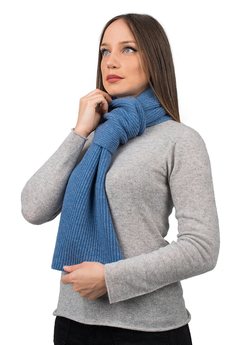 Fisherman's rib Scarf 100% Cashmere | Dalle Piane Cashmere