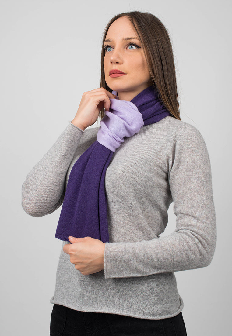 Bicolor Scarf 100% Cashmere | Dalle Piane Cashmere