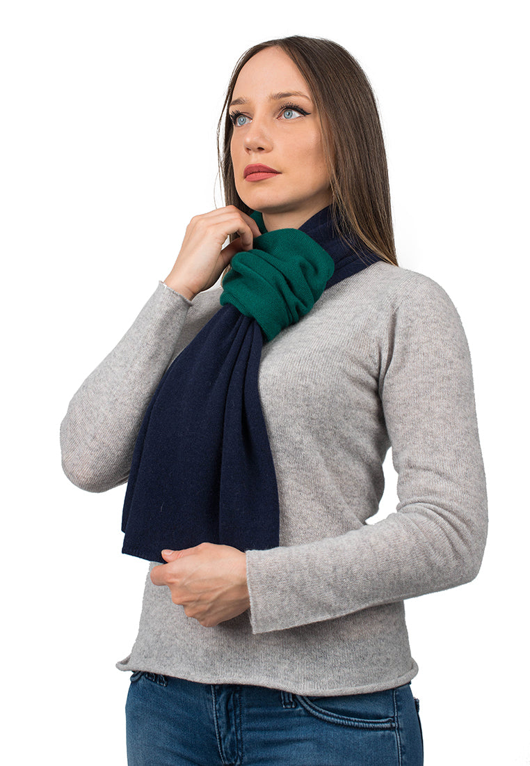 Bicolor Scarf 100% Cashmere | Dalle Piane Cashmere