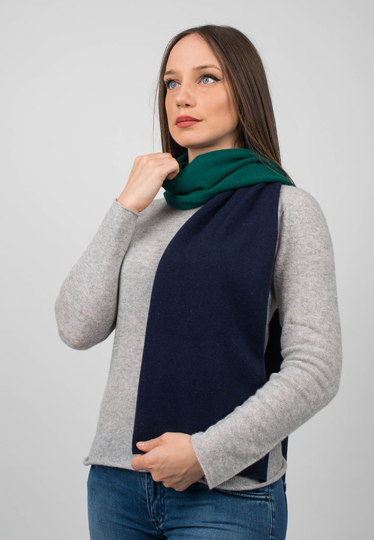 Bicolor Scarf 100% Cashmere | Dalle Piane Cashmere