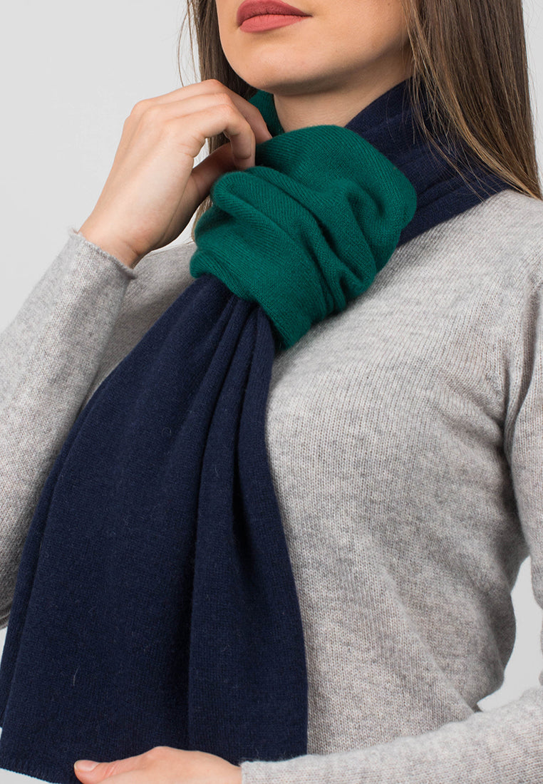 Bicolor Scarf 100% Cashmere | Dalle Piane Cashmere