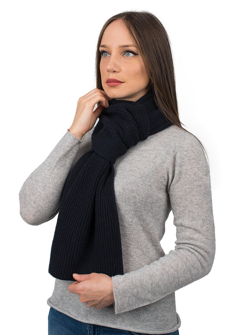 Fisherman's rib Scarf 100% Cashmere | Dalle Piane Cashmere