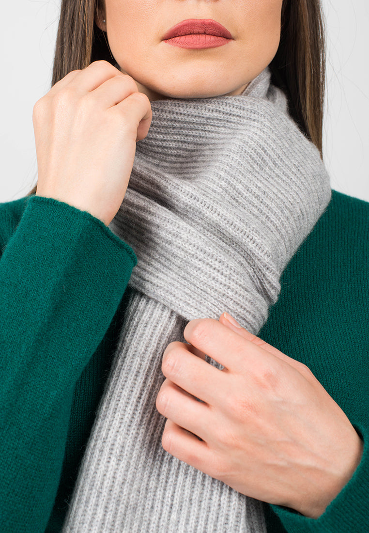 Fisherman's rib Scarf 100% Cashmere | Dalle Piane Cashmere