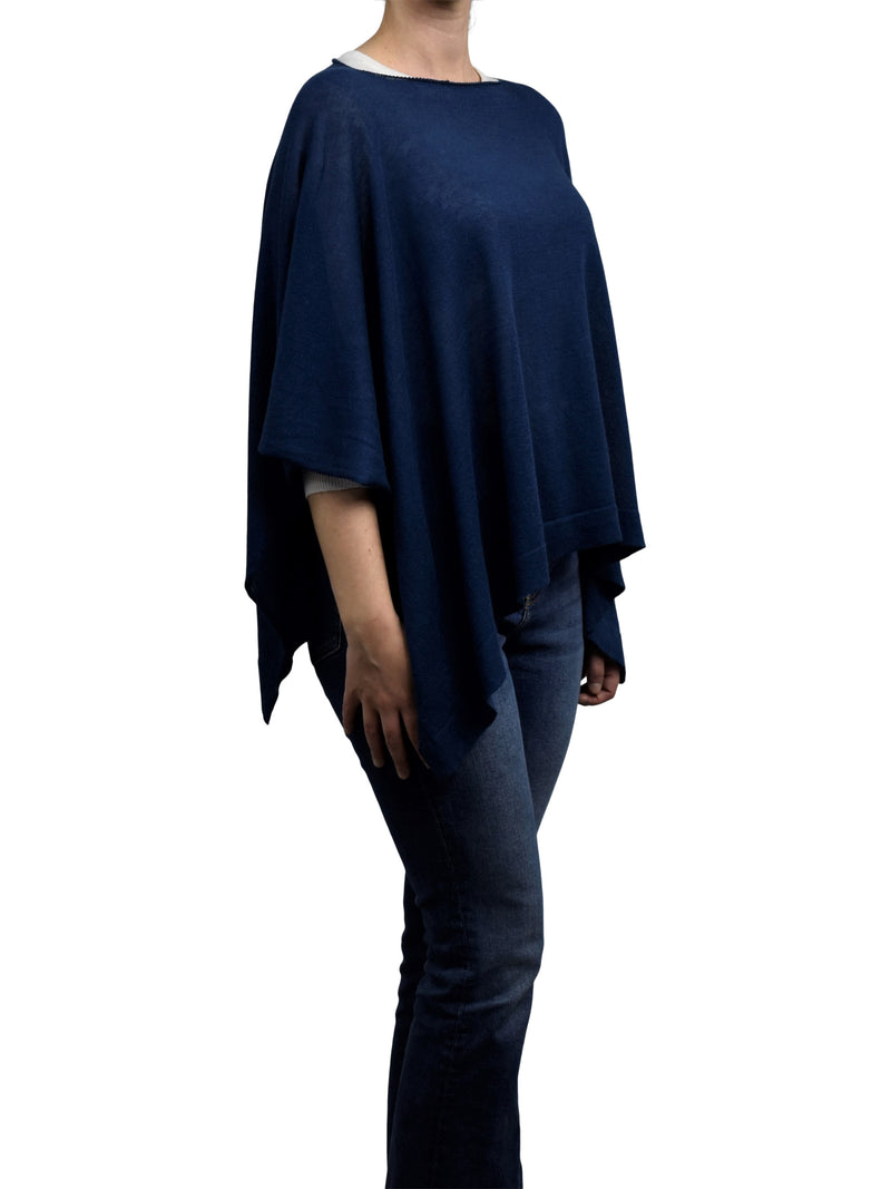 Poncho 85% cotton 15% cashmere | Dalle Piane Cashmere